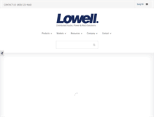 Tablet Screenshot of lowellmfg.com